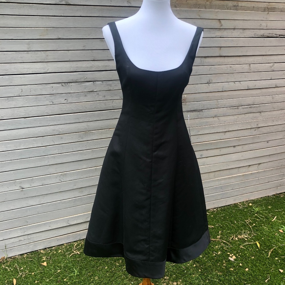 NWT J.Crew Black Full Skirt Cocktail Dress
